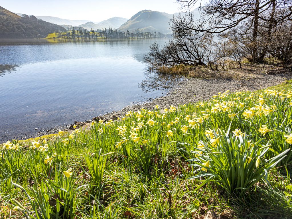 Ullswater lake at golden hour